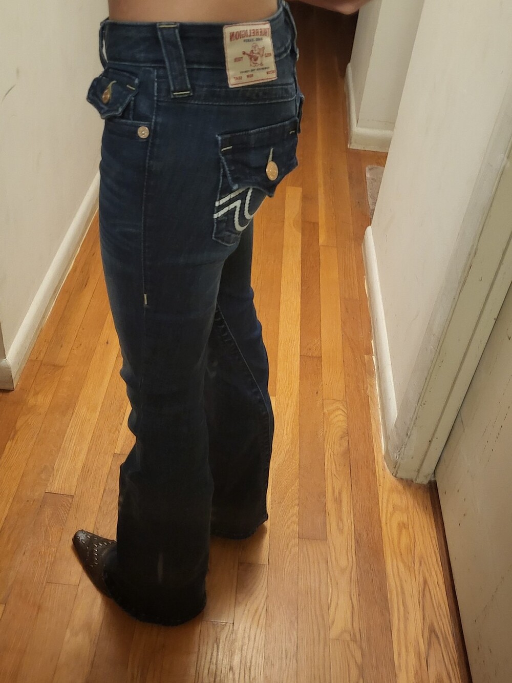 Lowrise flared jeans